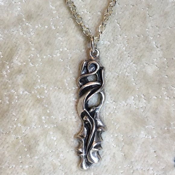 COPY - Janus Roman God Pendant Black Leather Necklace, God of Past and Present - Picture 2 of 7